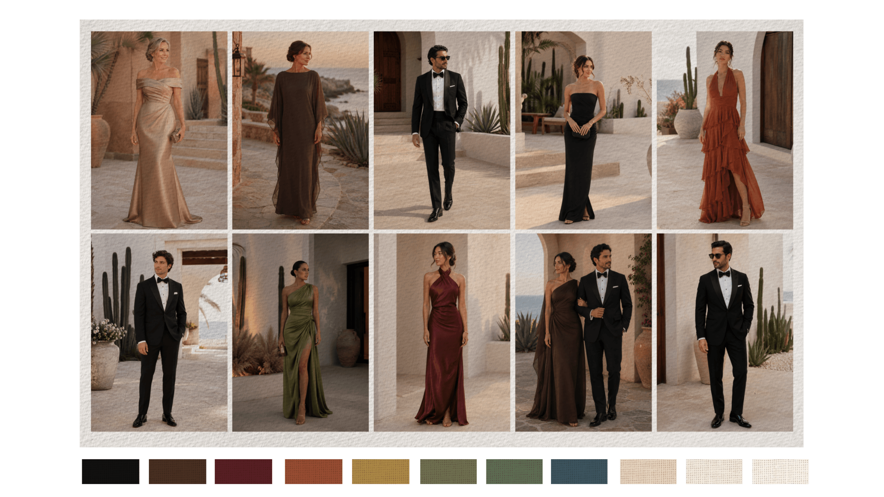 The Wedding dress code — Coastal Black Tie